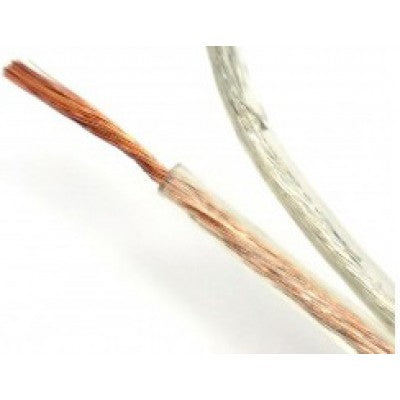 12 Gauge Speaker Wire 250FT Roll – Clear PVC Jacket with Silver & Gold Conductors