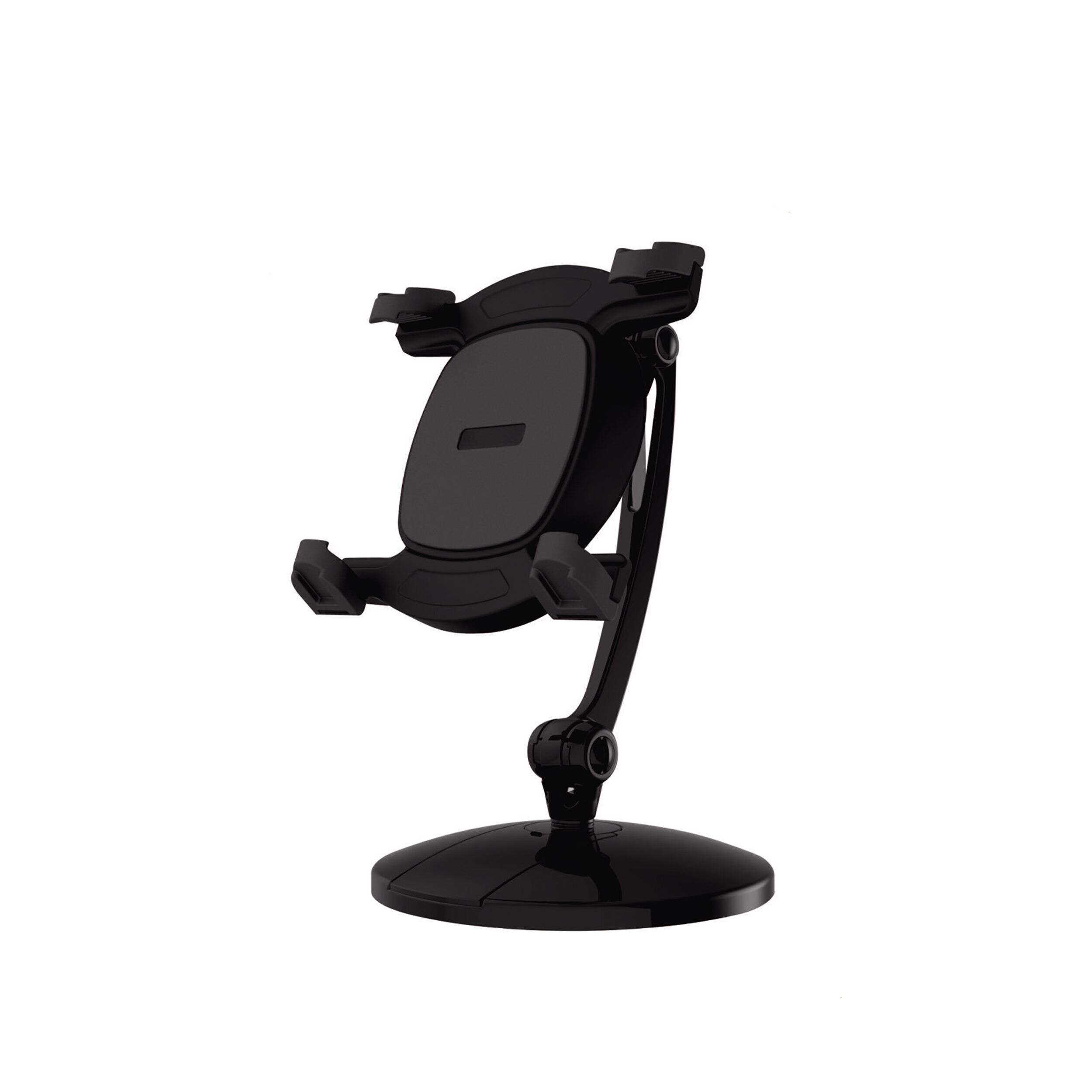 TygerClaw Foldable Tablet Stand for 7"–12" Tablets – 360° Rotating Adjustable Holder (Black)