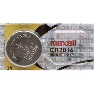 Maxell CR2016 Coin Cell Battery Lithium 3V - Made in Japan