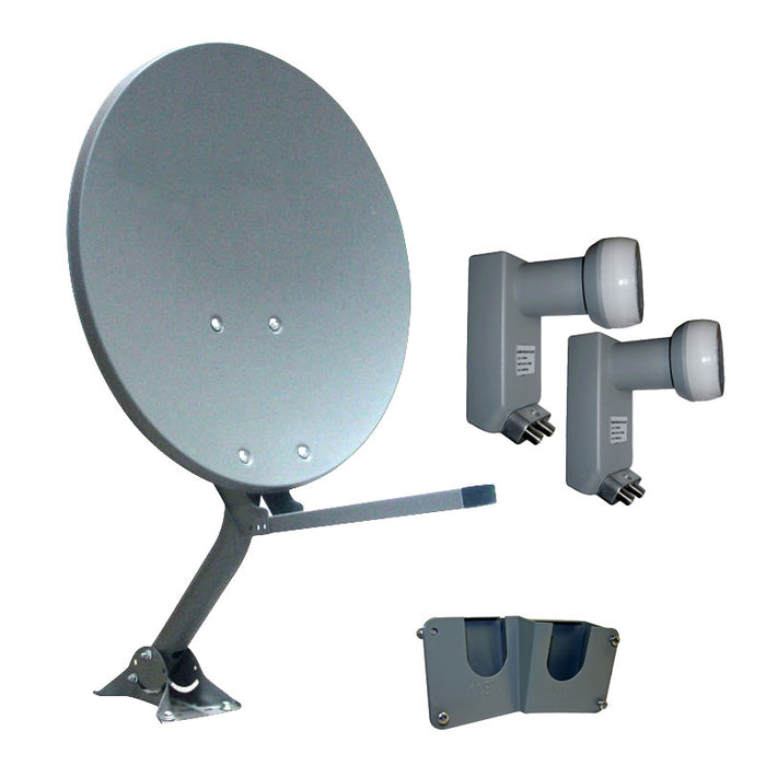 18 in (45 cm) Satellite Dish with 2 x Dual DSS Circular LNBs and Bracket
