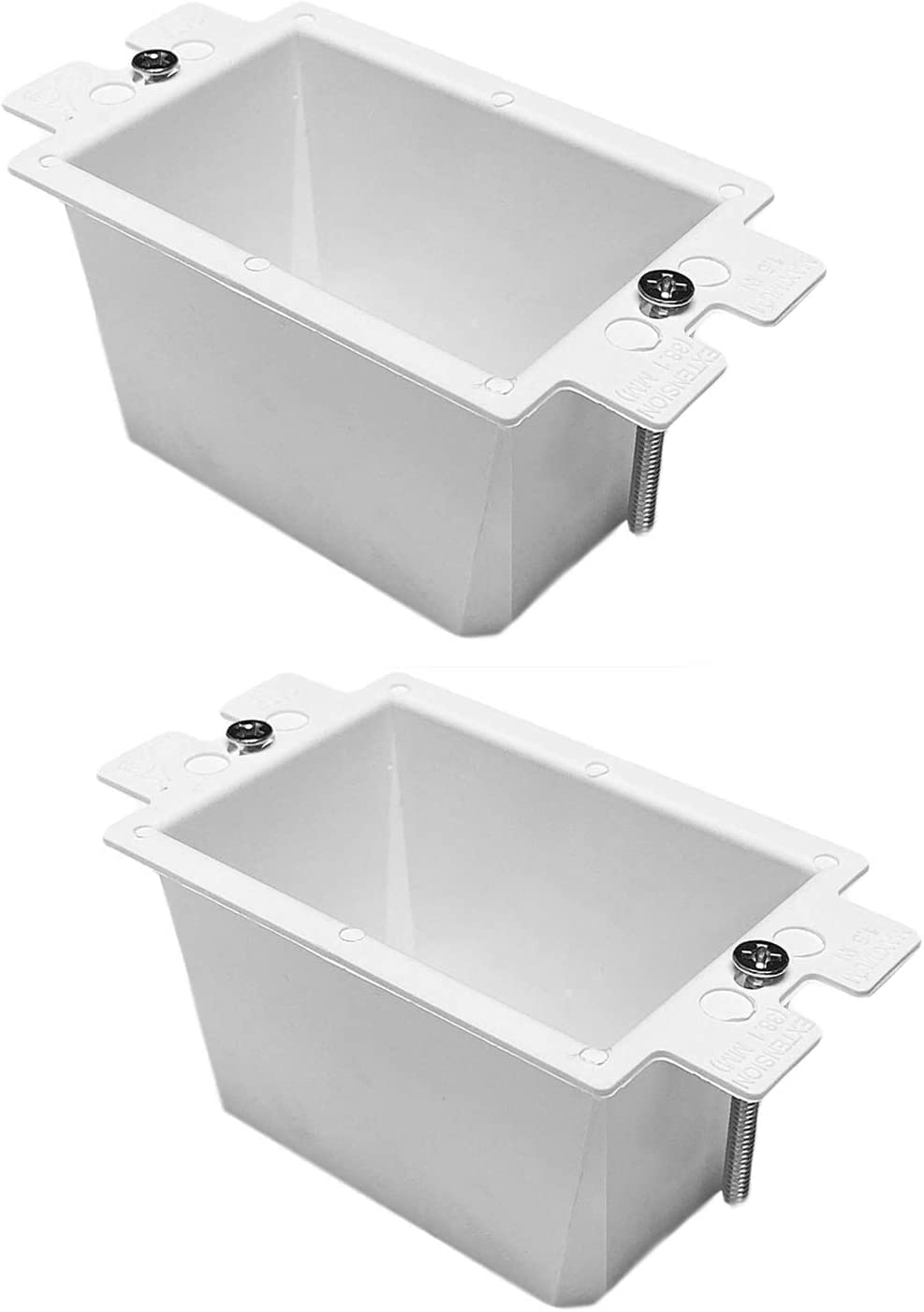 Electrical Power Outlet Box Extender - Receptacle Outlet Box Extender, Electrical Outlet Extender for Electrical Box and Electrical Outlet Switches, ETL Listed -  Single Gang  10-Pack