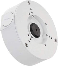 Universal Outdoor Security Camera Junct, Waterproof Electrical Box for Mounting Bullet or Dome Surveillance Cameras, 3 Screw Base, Round, White