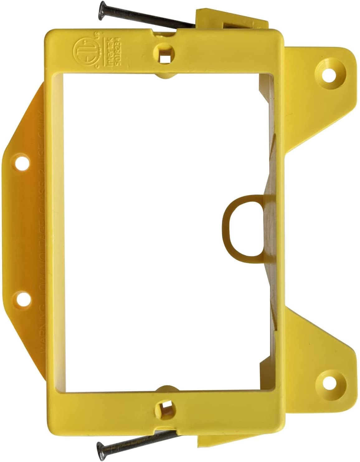 Low Voltage Nail-ON Mounting Bracket 1 Gang Multipurpose New Construction LVN1  – (240 Pack, Yellow)