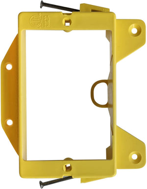 Low Voltage Nail-ON Mounting Bracket 1 Gang Multipurpose New Construction LVN1  – (240 Pack, Yellow)