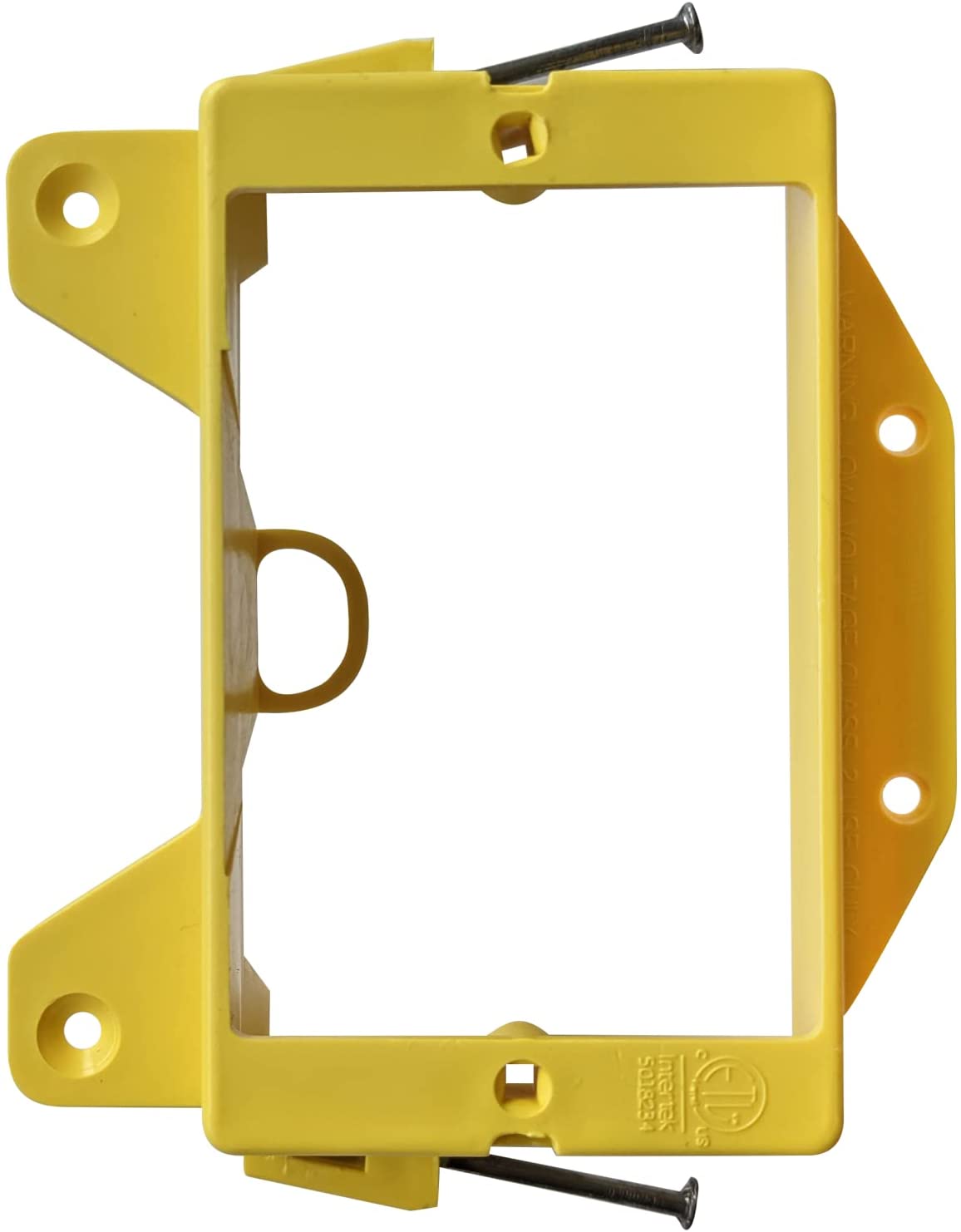 BestMounts - Low Voltage Nail-ON Mounting Bracket 1 Gang Multipurpose New Construction LVN1  – (10 Pack, Yellow)