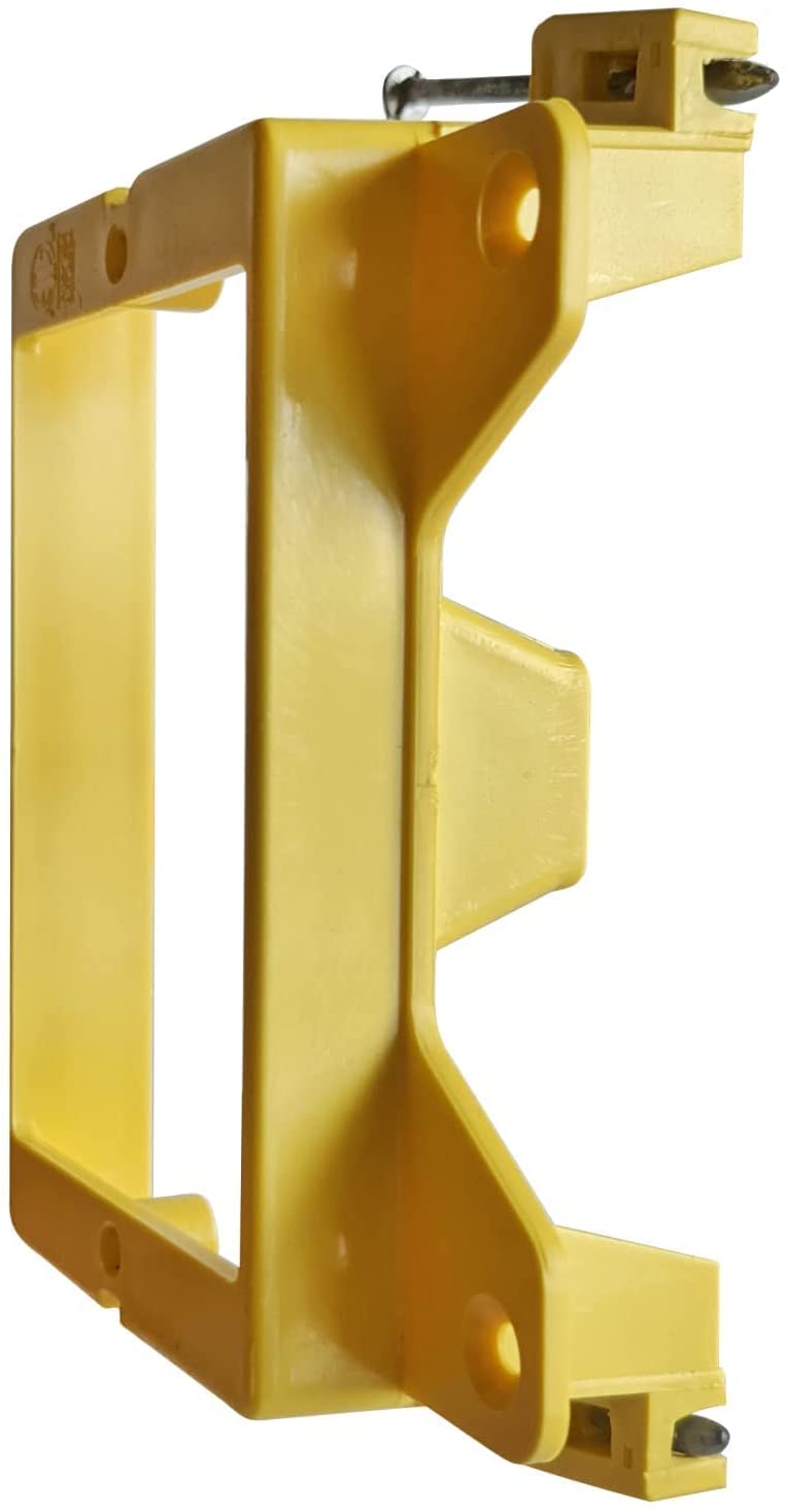 Low Voltage Nail-ON Mounting Bracket 1 Gang Multipurpose New Construction LVN1  – (240 Pack, Yellow)