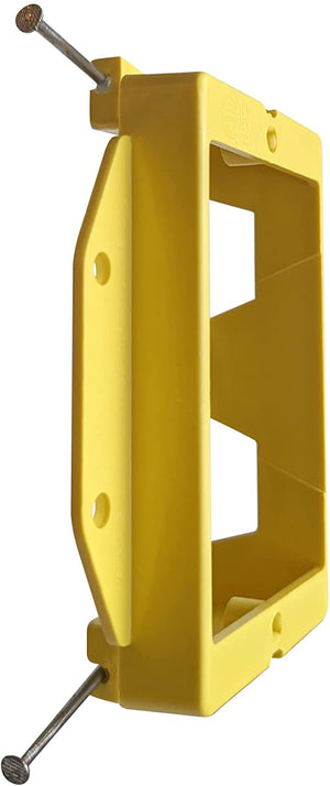 Low Voltage Nail-ON Mounting Bracket 1 Gang Multipurpose New Construction LVN1  – (240 Pack, Yellow)