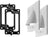 Best View Mounts In Wall Cable Management 1-Gang Recessed Low Voltage Cable Plate with Mounting Bracket ETL Listed (2-Pack, White)