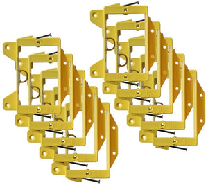 Low Voltage Nail-ON Mounting Bracket 1 Gang Multipurpose New Construction LVN1  – (100 Pack, Yellow)