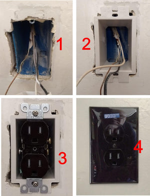 Electrical Power Outlet Box Extender - Receptacle Outlet Box Extender, Electrical Outlet Extender for Electrical Box and Electrical Outlet Switches, ETL Listed -  Single Gang  25-Pack