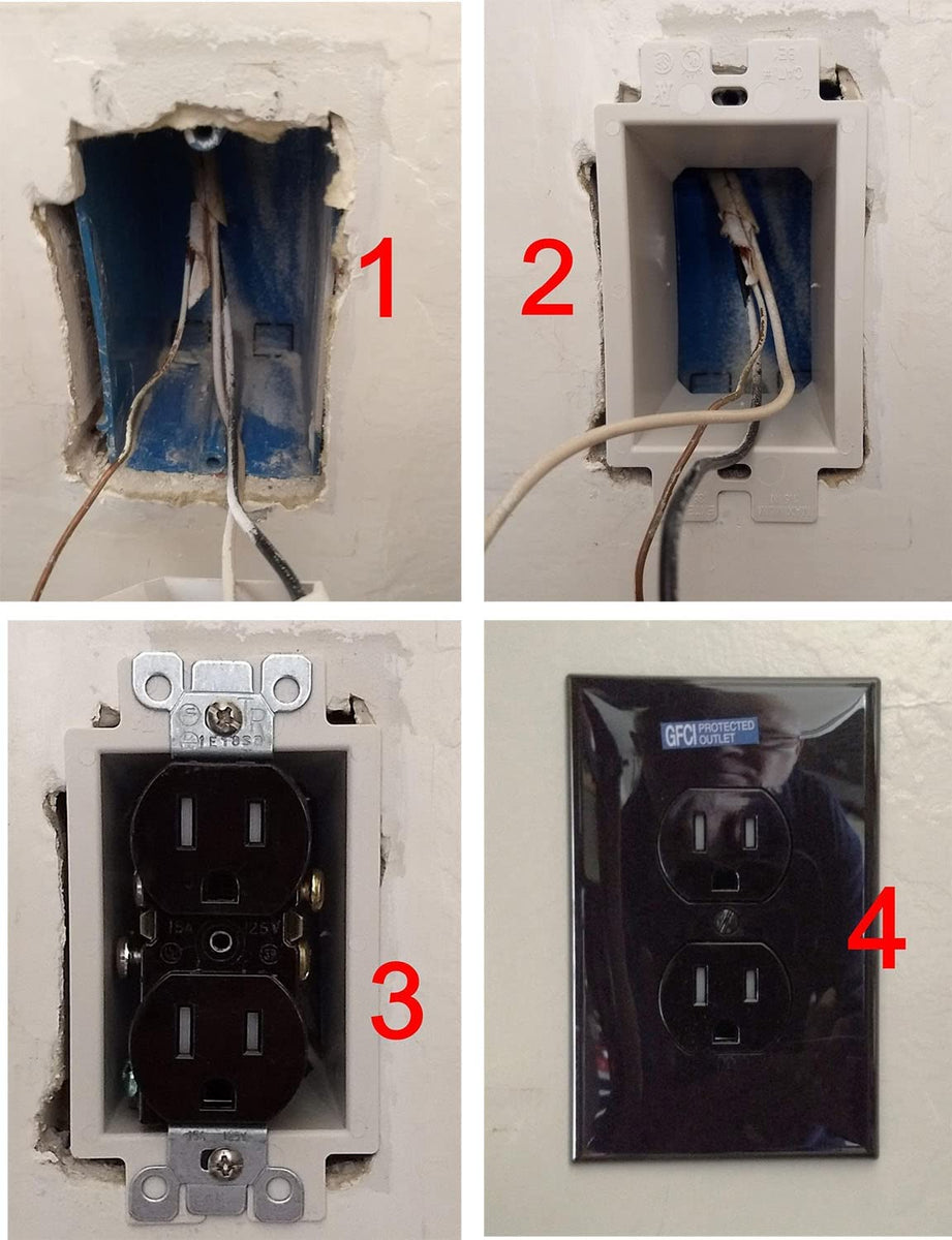 Installing Electrical Box Extender 4 Gang Electrical Power Outlet Box