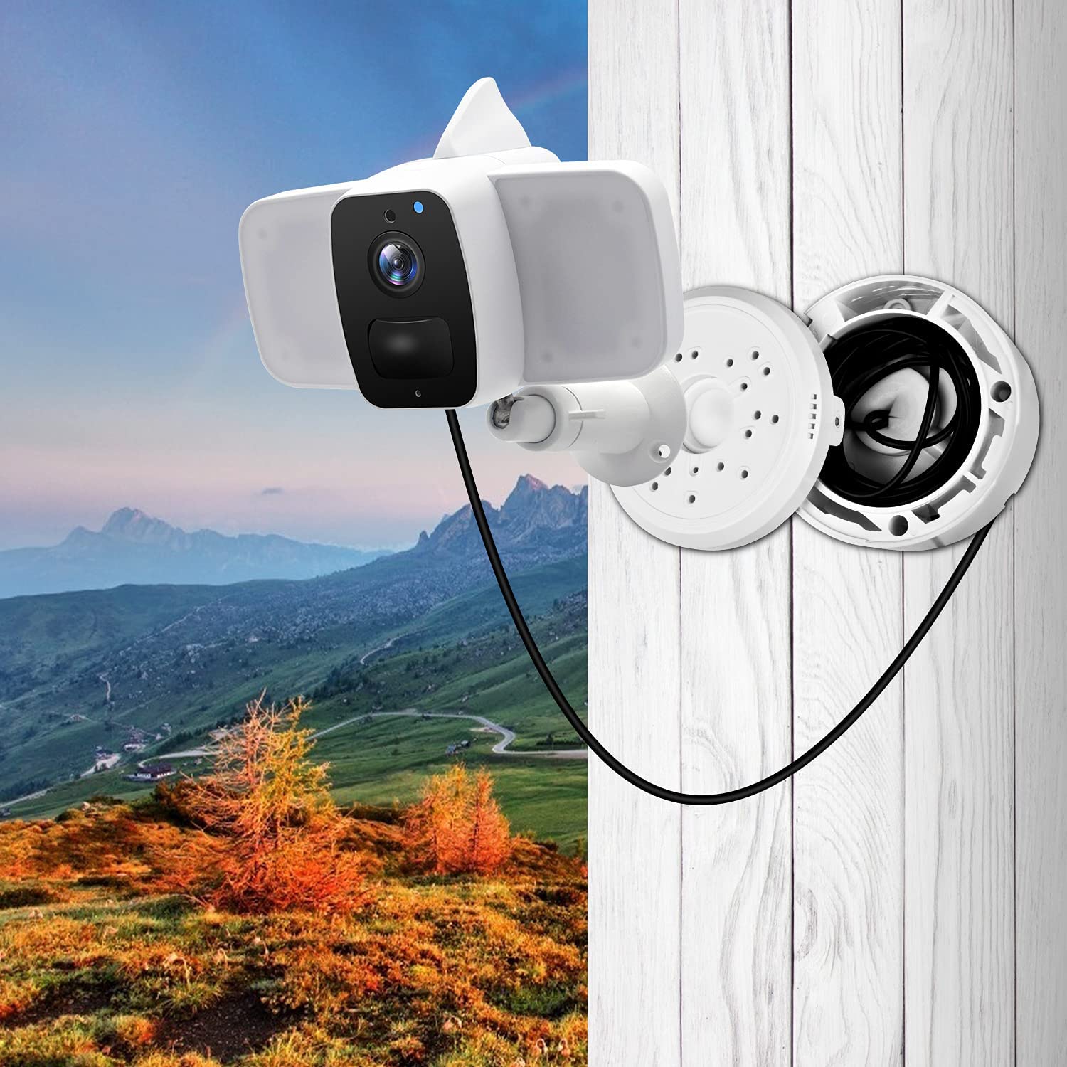 Universal Bullet Security Camera Junction Box Mount Bracket, Plastic Junction Box Compatible with Arlo Solar Panel and Reolink Solar Panel,Outdoor/Indoor Use CCTV Junction Mounting Box for Hikvision