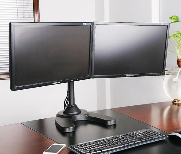Best Mounts Freestanding Desk Mount for Dual Monitors (BDM-202)