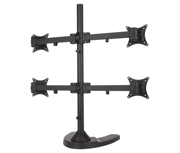 BestMounts 4-Monitor free standing with Adjustable Height -Monitor Arm Mount fits up to 4 Screens (BDM-404)