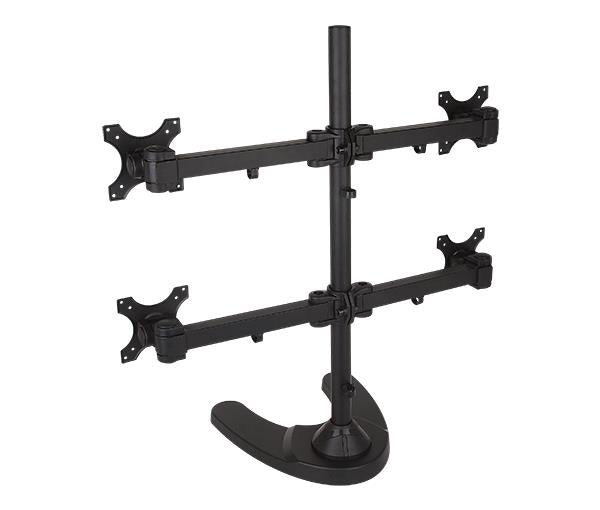 BestMounts 4-Monitor free standing with Adjustable Height -Monitor Arm Mount fits up to 4 Screens (BDM-404)