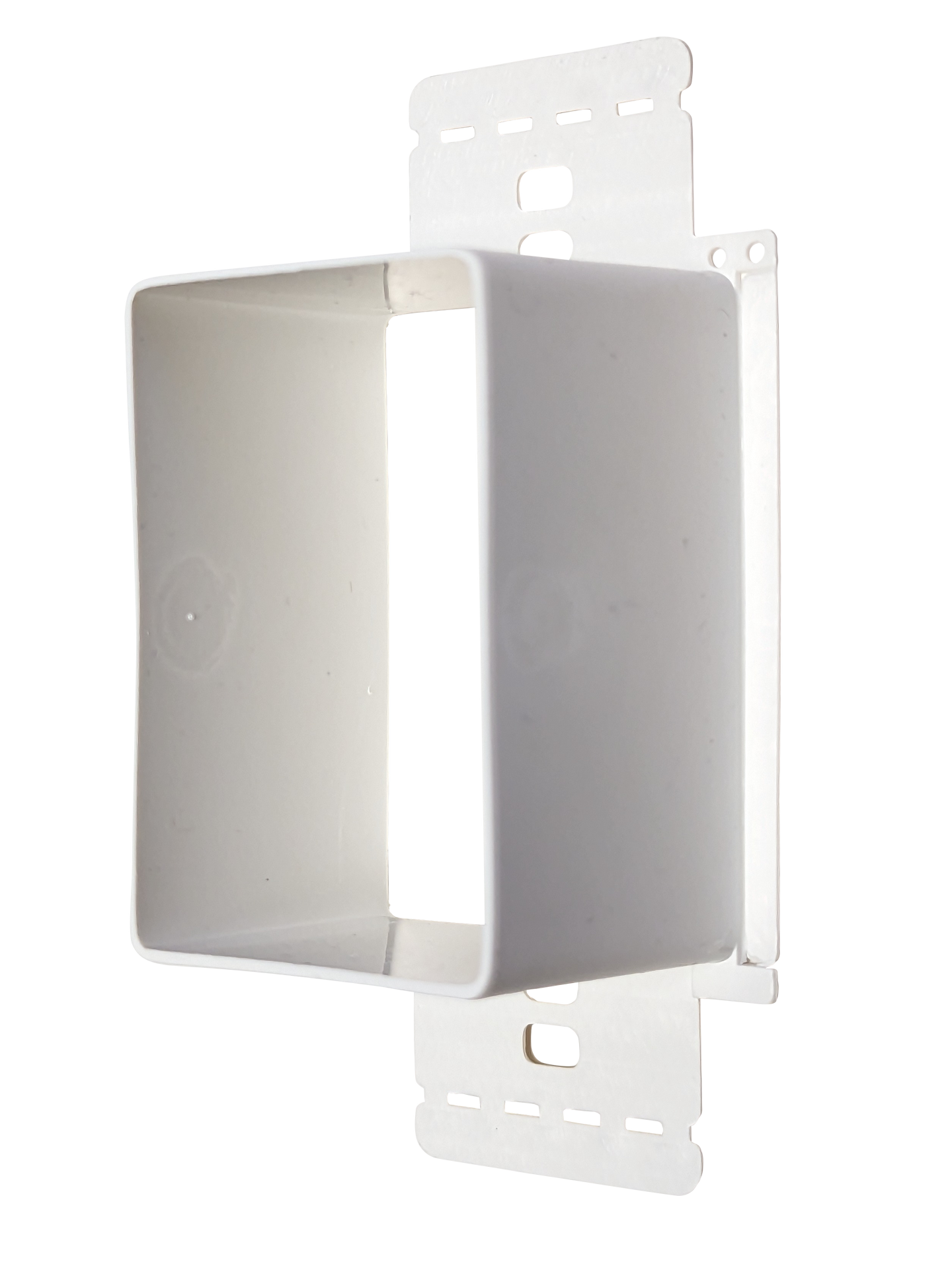 BestMounts Multi-Gang Non-Metallic Electrical Box Extender - White, (2-Pack) with 6-32 Flat Head screws