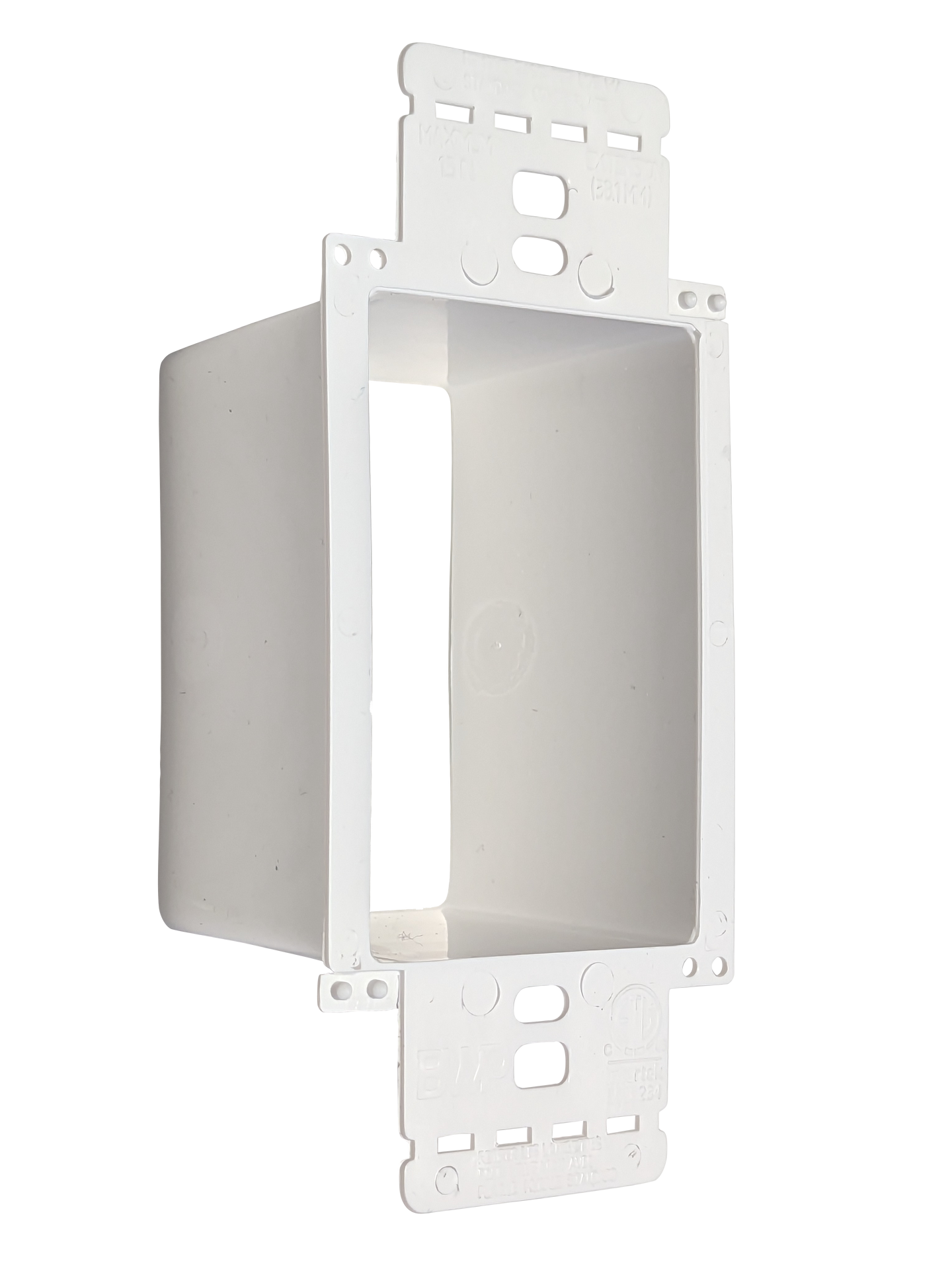 BestMounts Multi-Gang Non-Metallic Electrical Box Extender - White, (2-Pack) with 6-32 Flat Head screws