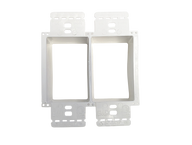 BestMounts Multi-Gang Non-Metallic Electrical Box Extender - White, (2-Pack) with 6-32 Flat Head screws