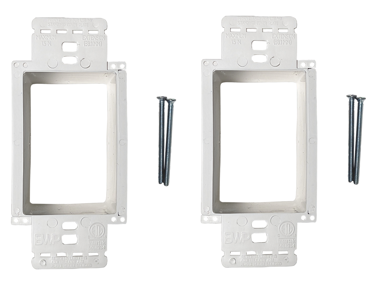 2-Gang BE2 Non-Metallic Electrical Power Outlet Box ExtenderETL ListedBox Ext 2-Gang BE2 Non-Metallic Electrical Power Outlet Box ExtenderETL ListedBox Ext