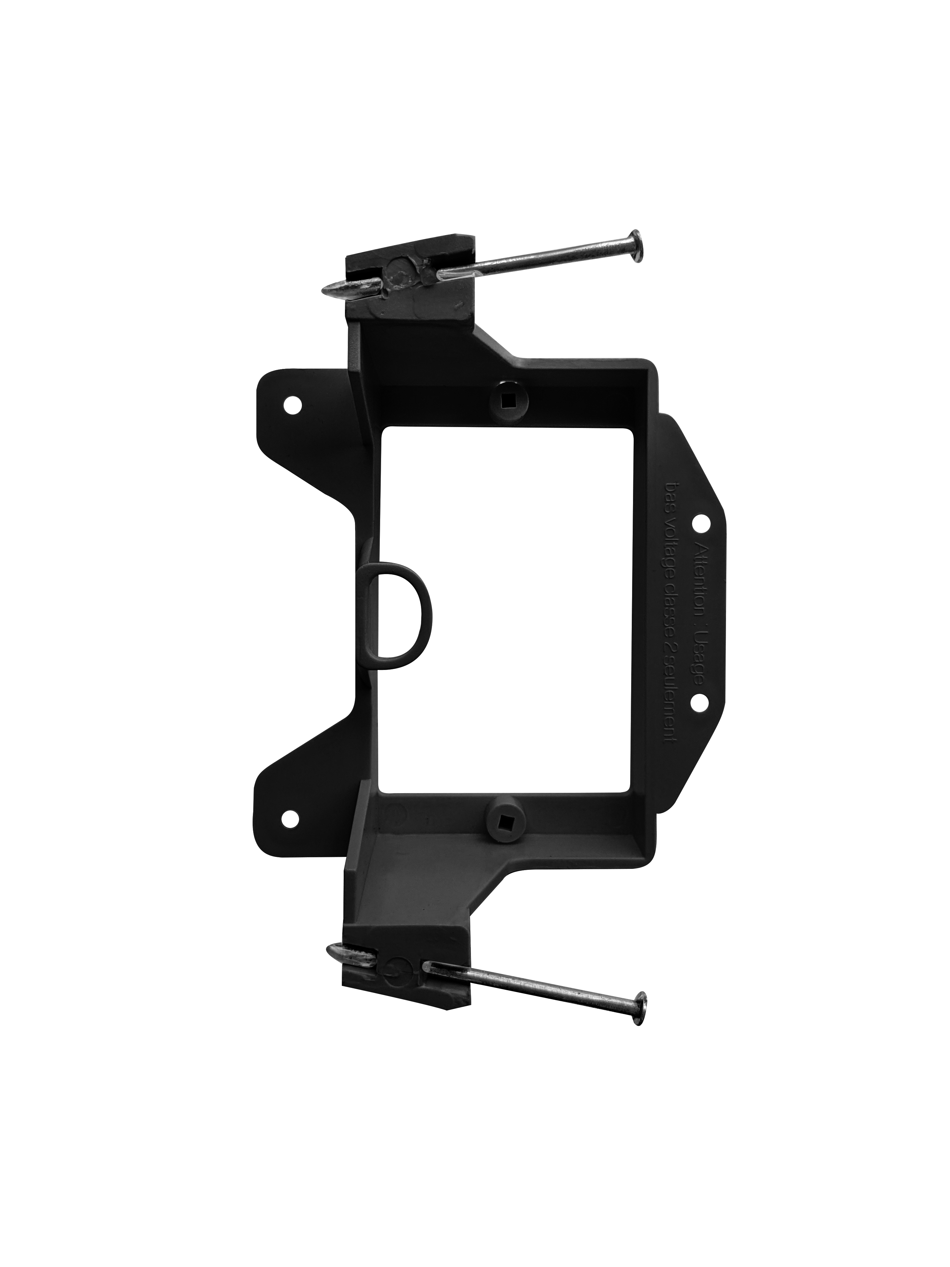 BestMounts - Low Voltage Nail-ON Mounting Bracket LVN1 1 Gang Multipurpose New Construction – (10 Pack, Black)