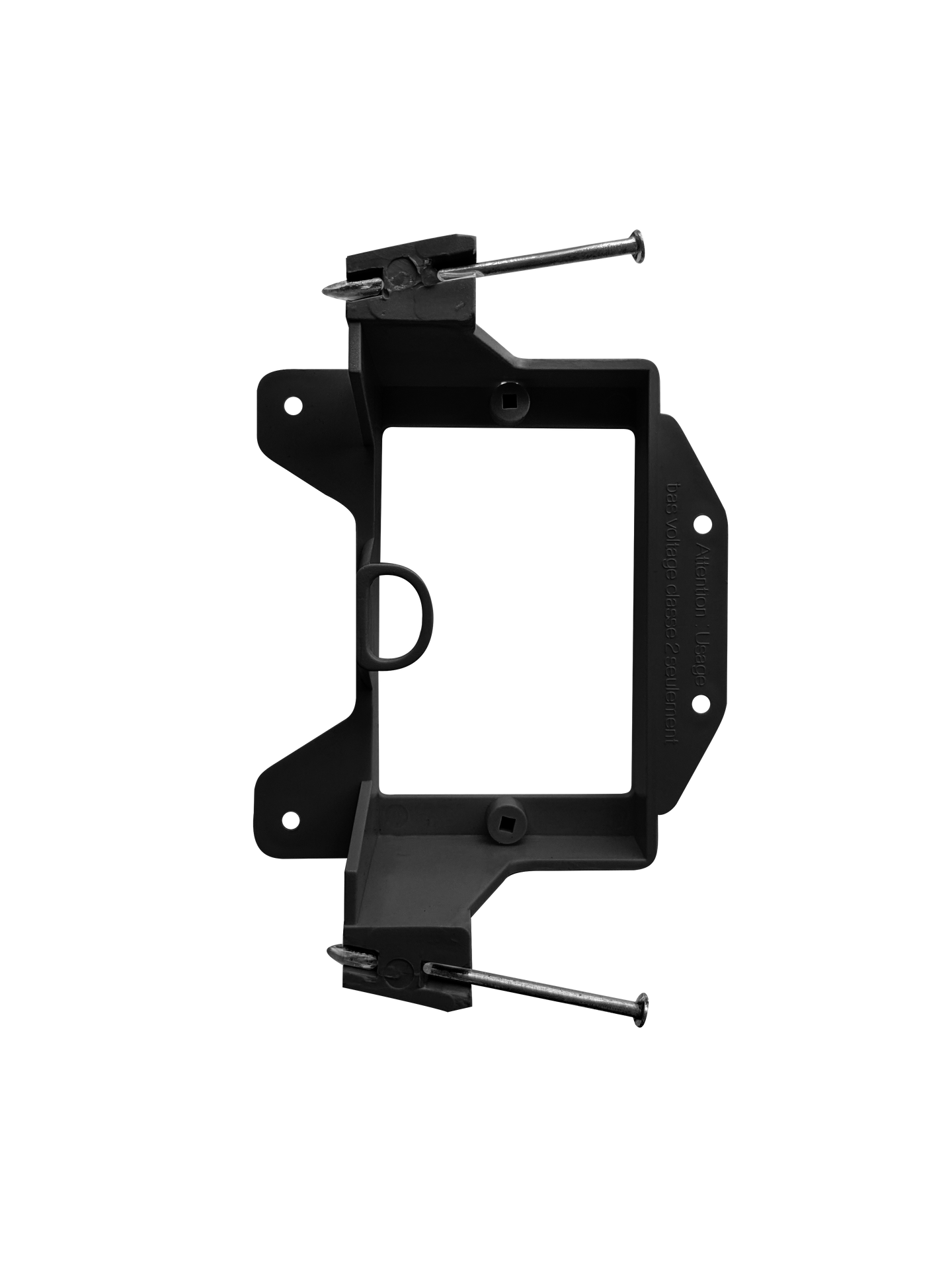 BestMounts - Low Voltage Nail-ON Mounting Bracket LVN1 1 Gang Multipurpose New Construction – (100 Pack, Black)
