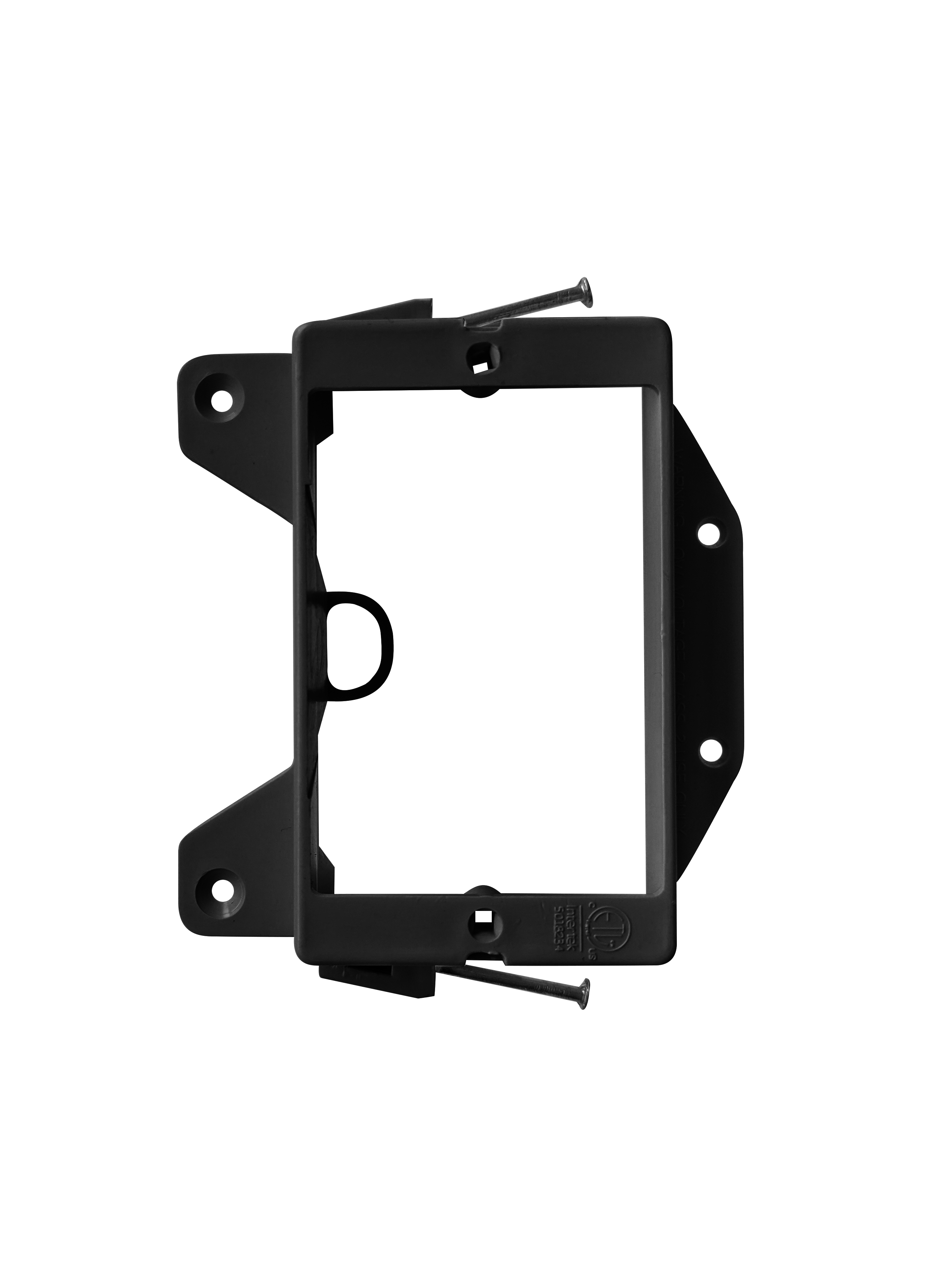 BestMounts - Low Voltage Nail-ON Mounting Bracket LVN1 1 Gang Multipurpose New Construction – (100 Pack, Black)