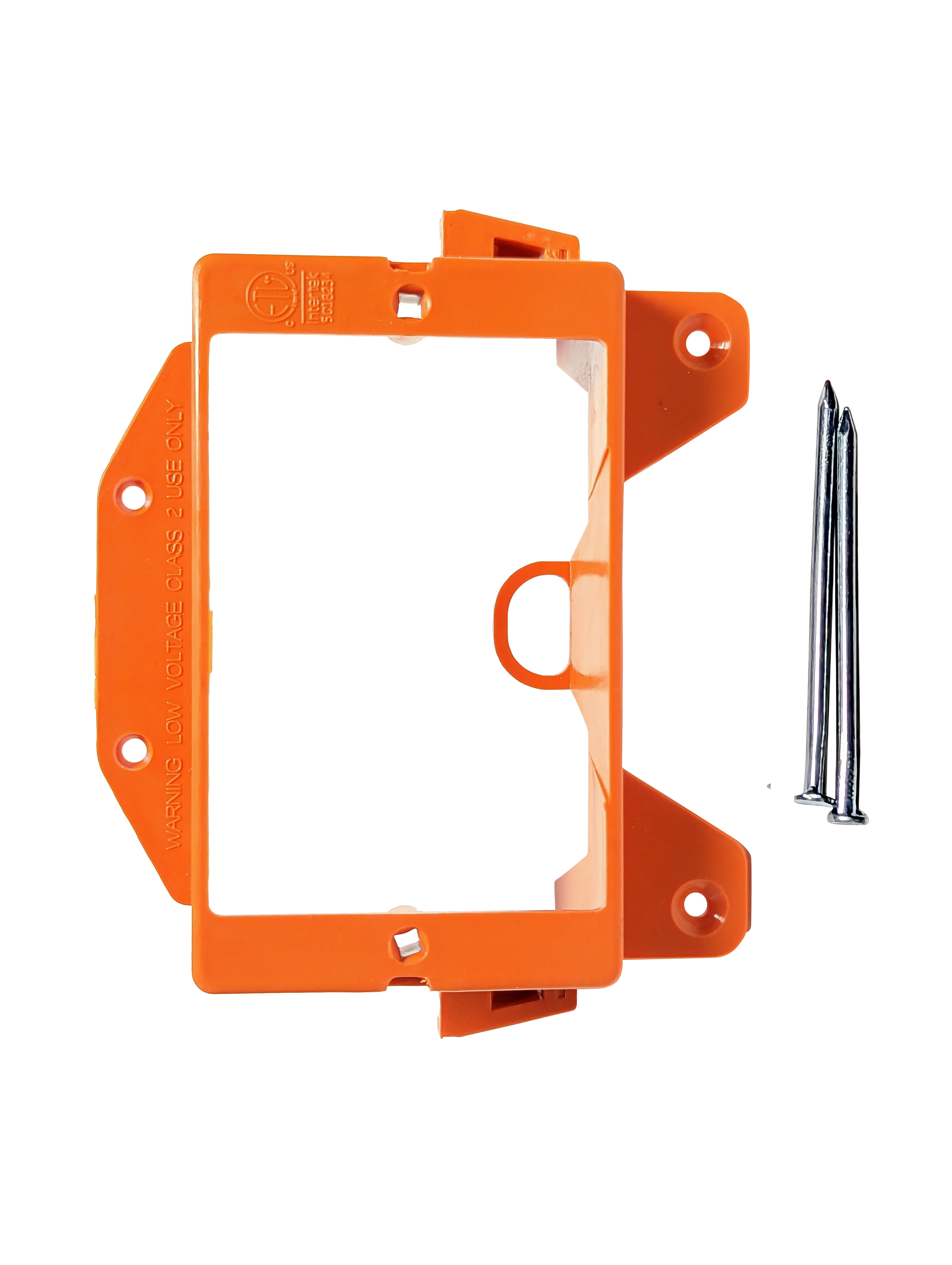 BestMounts - Low Voltage Nail-ON Mounting Bracket 1 Gang LVN1 Multipurpose New Construction – (100 Pack, Orange)