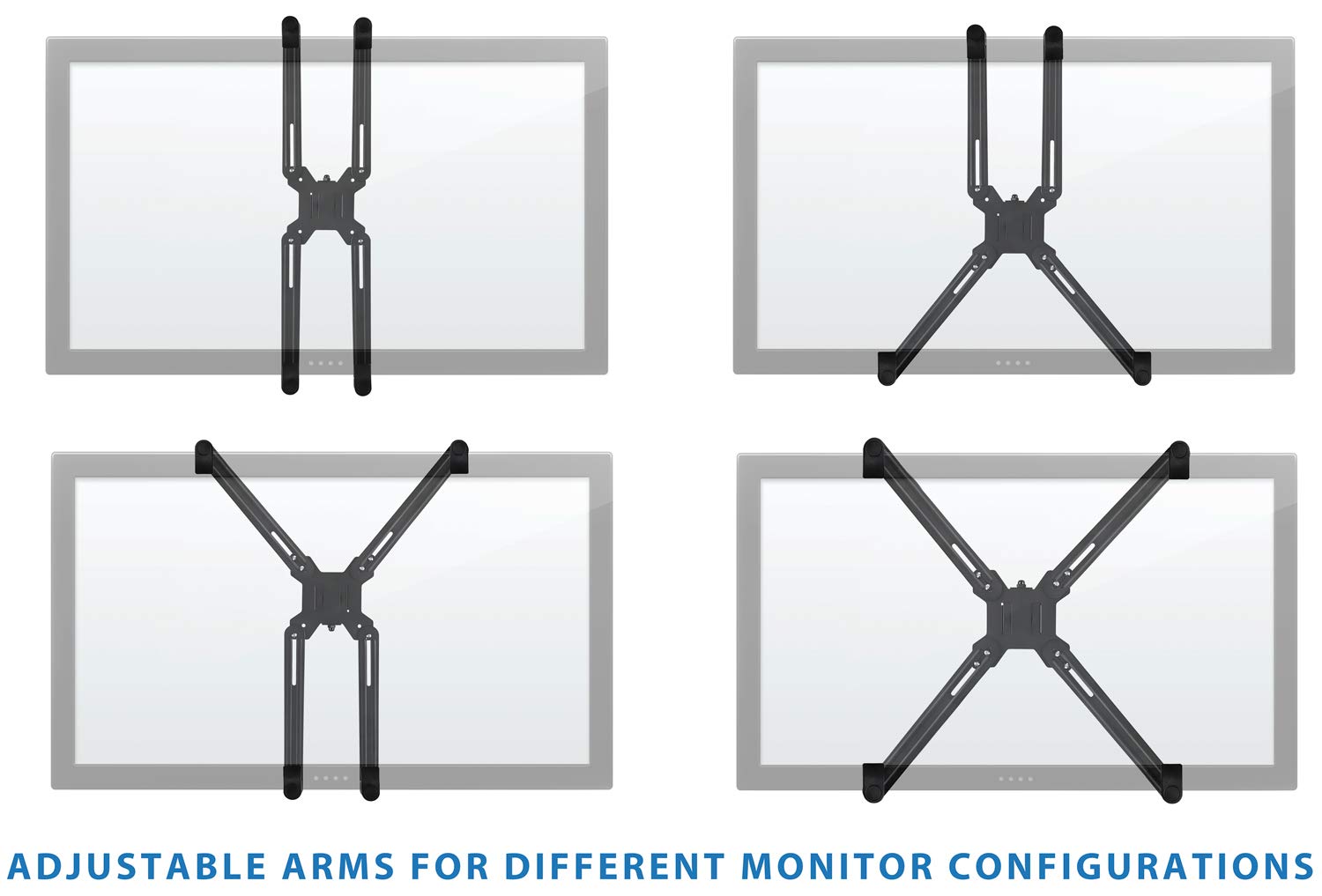 BestMounts VESA Adapter Mount Bracket Kit for Non VESA HP ACER Samsung Dell Asus Monitors 19 to 37 inch VESA 75x75 and VESA 100x100, Black (BNVKIT-15)