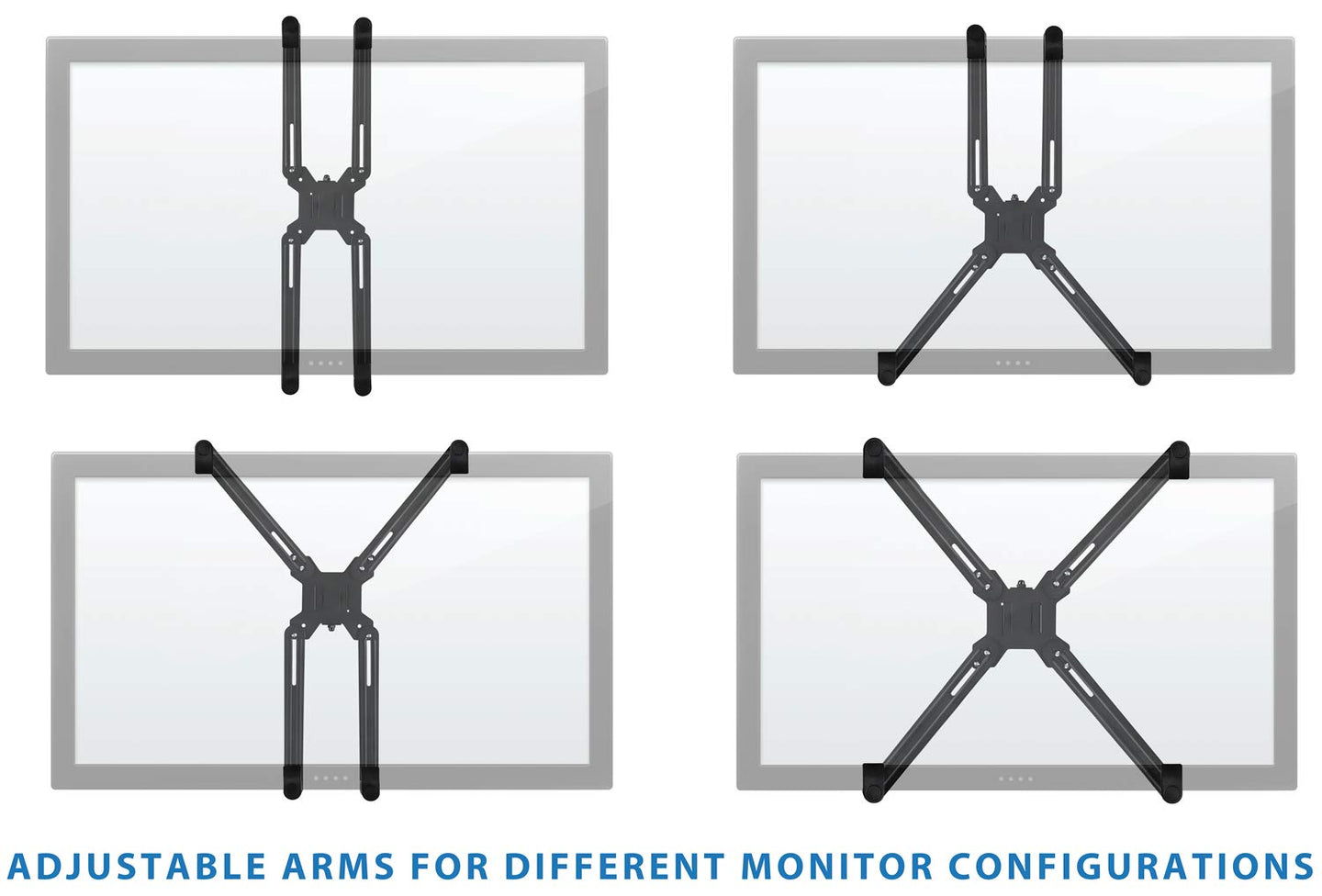BestMounts VESA Adapter Mount Bracket Kit for Non VESA HP ACER Samsung Dell Asus Monitors 19 to 37 inch VESA 75x75 and VESA 100x100, Black (BNVKIT-15)