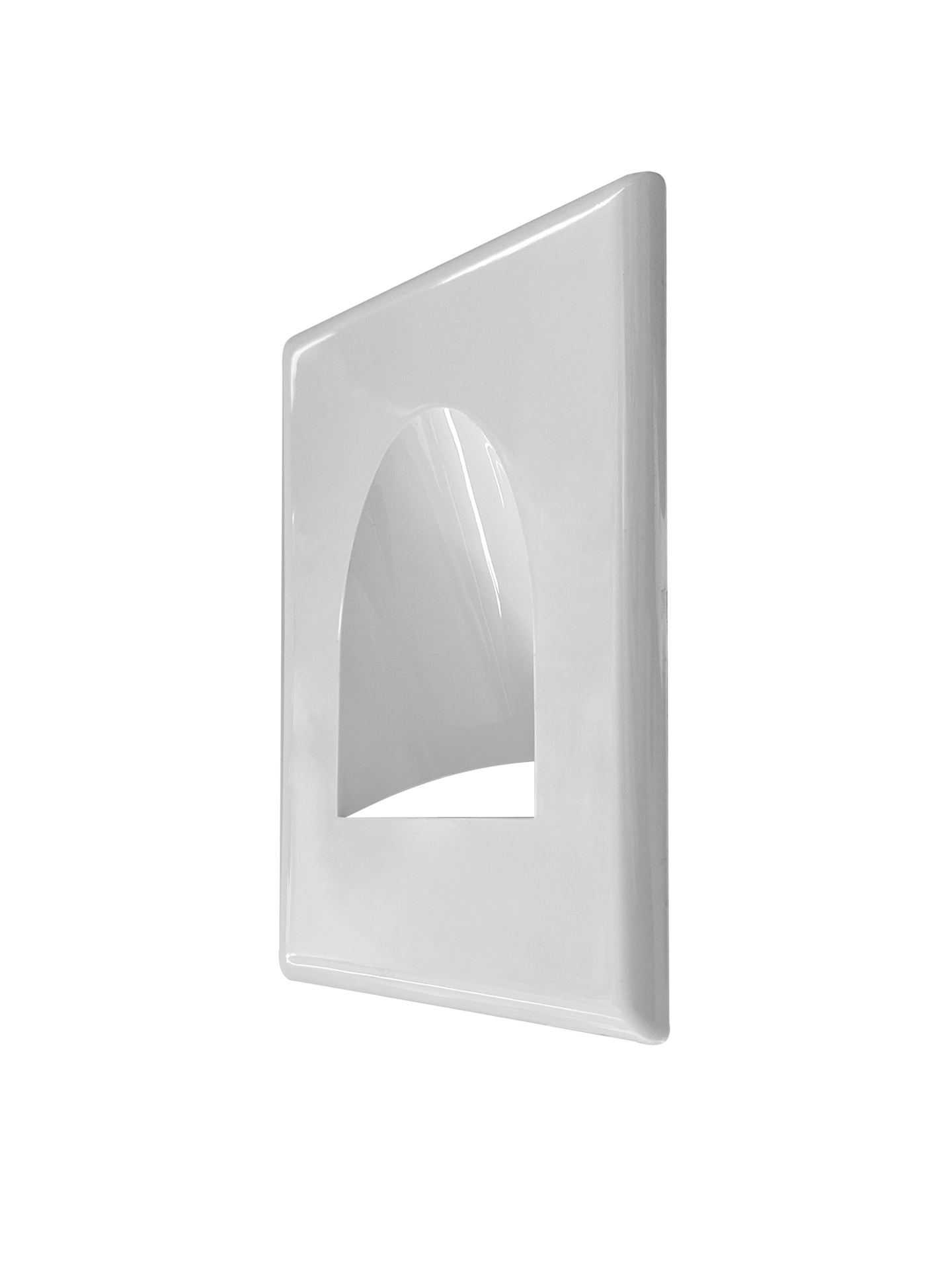 BestMounts In Wall Cable Management 1-Gang Recessed Snap ON Low Voltage Cable Plate with Mounting Bracket ETL Listed  (1-Pack, White)