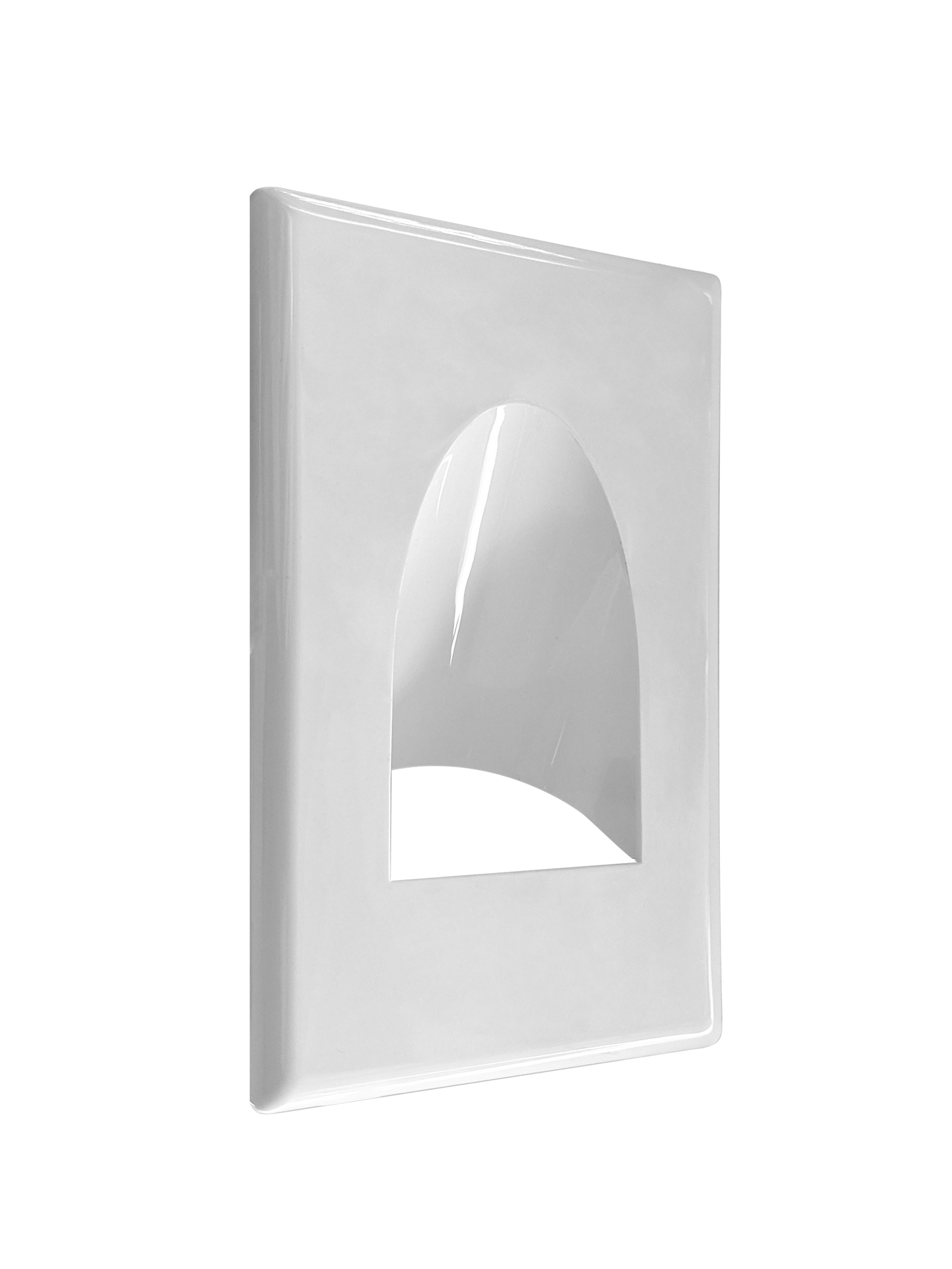 BestMounts In Wall Cable Management 1-Gang Recessed Snap ON Low Voltage Cable Plate with Mounting Bracket ETL Listed  (1-Pack, White)