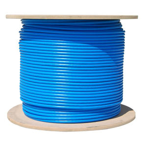 1000' CAT7 Shielded (STP) Solid Copper Spool - 750MHz - CMR Rated - Blue