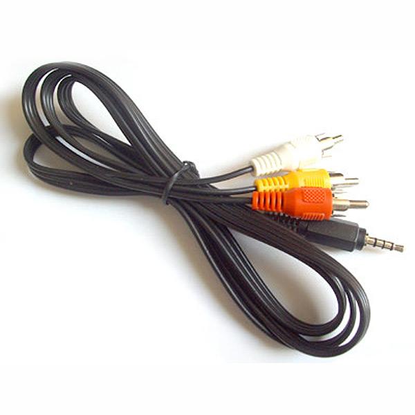 3.5 mm to RCA AV Camcorder Video Cable 3.5mm TRRS Male to 3 RCA Male Plug  6FT