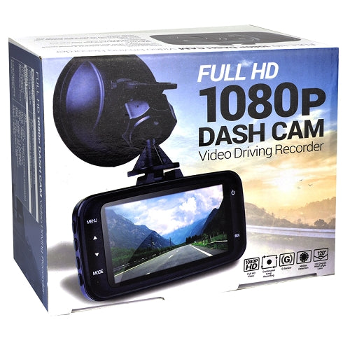 Automotive 1080p HD Dashcam with Night Vision, 2.7 inch LCD Screen &amp; Windshield Mounting (Records to microSD Card)