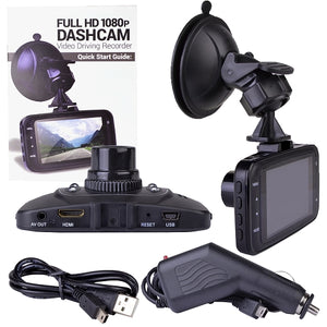 Automotive 1080p HD Dashcam with Night Vision, 2.7 inch LCD Screen &amp; Windshield Mounting (Records to microSD Card)
