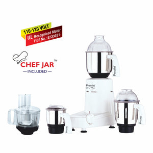 Preethi Super Grind Eco Plus 550W/110V with Chef Jar