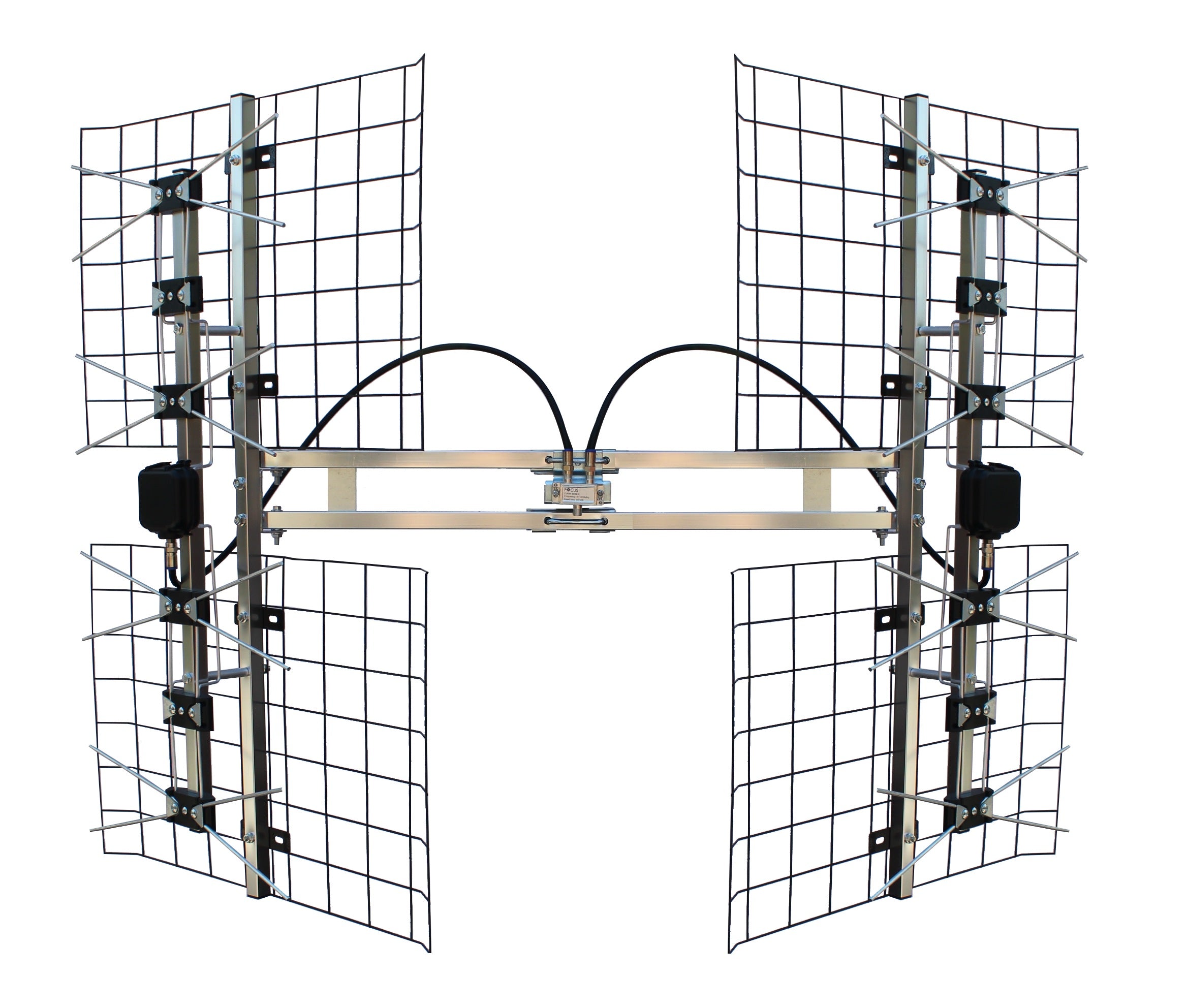 FOCUS 360-Degree Adjustable 8-Bay Multi-Directional (45-80+ mi/70-130+ km) HDTV UHF Antenna (FOCUS-8HD-90D)