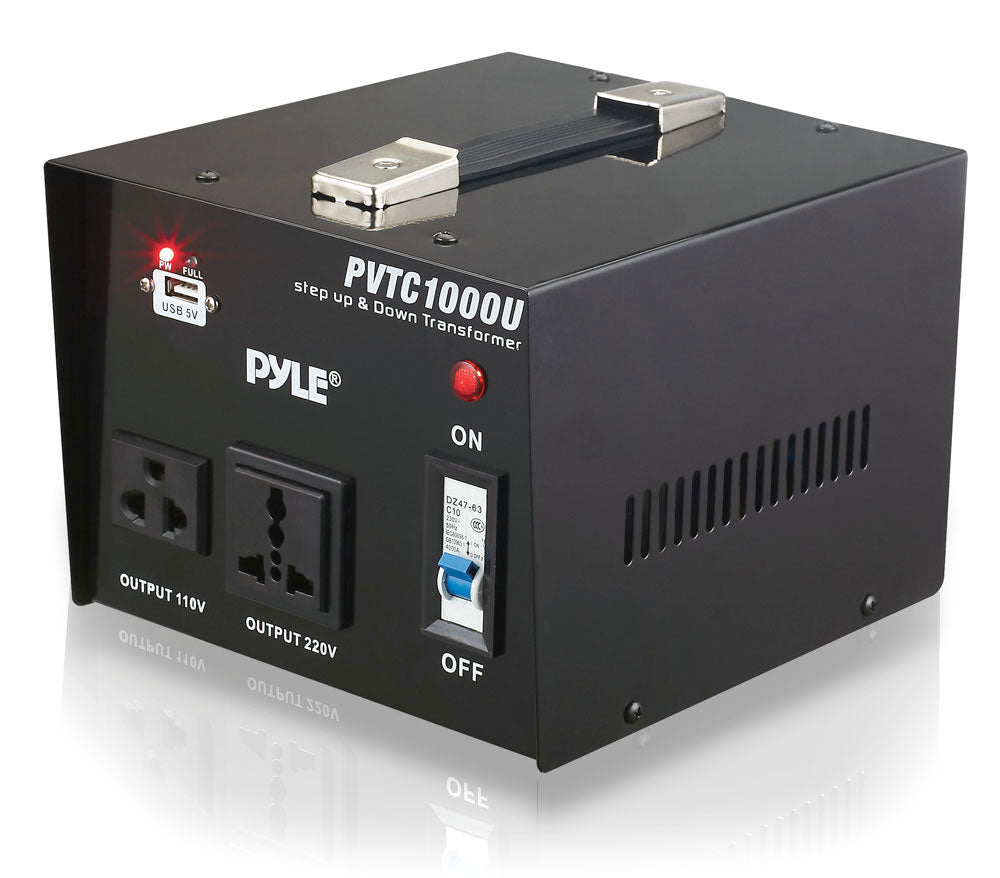 Step Up and Step Down 1000 Watt Voltage Converter Transformer with USB Charging Port - AC 110/220 V