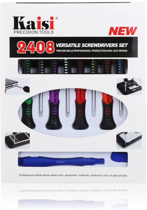 TOOL-KS-2408 Professional Electronics Repair Tool Kit with Phillips Flathead and Torx Star Magnetic Bit Compatible For iPhone, iMac, MacBook, Laptop, Tablet PC and More – 16 Piece