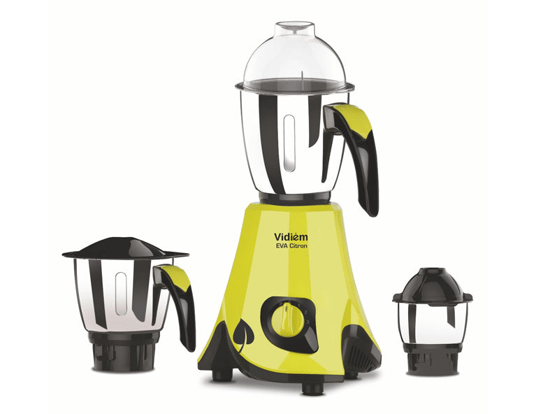 Vidiem Eva Citron 550W / Stainless Steel Jars - Indian Mixer Grinder, Spice & Coffee grinder 110V for use in Canada / USA
