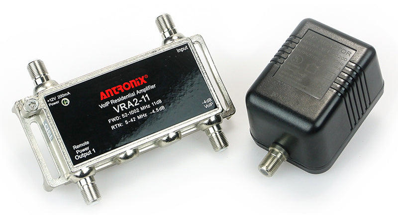 Antronix 2-Port Ultra Mini Residential Distribution Amplifier - microhousing, 2 port, +11dB, power adaptor included