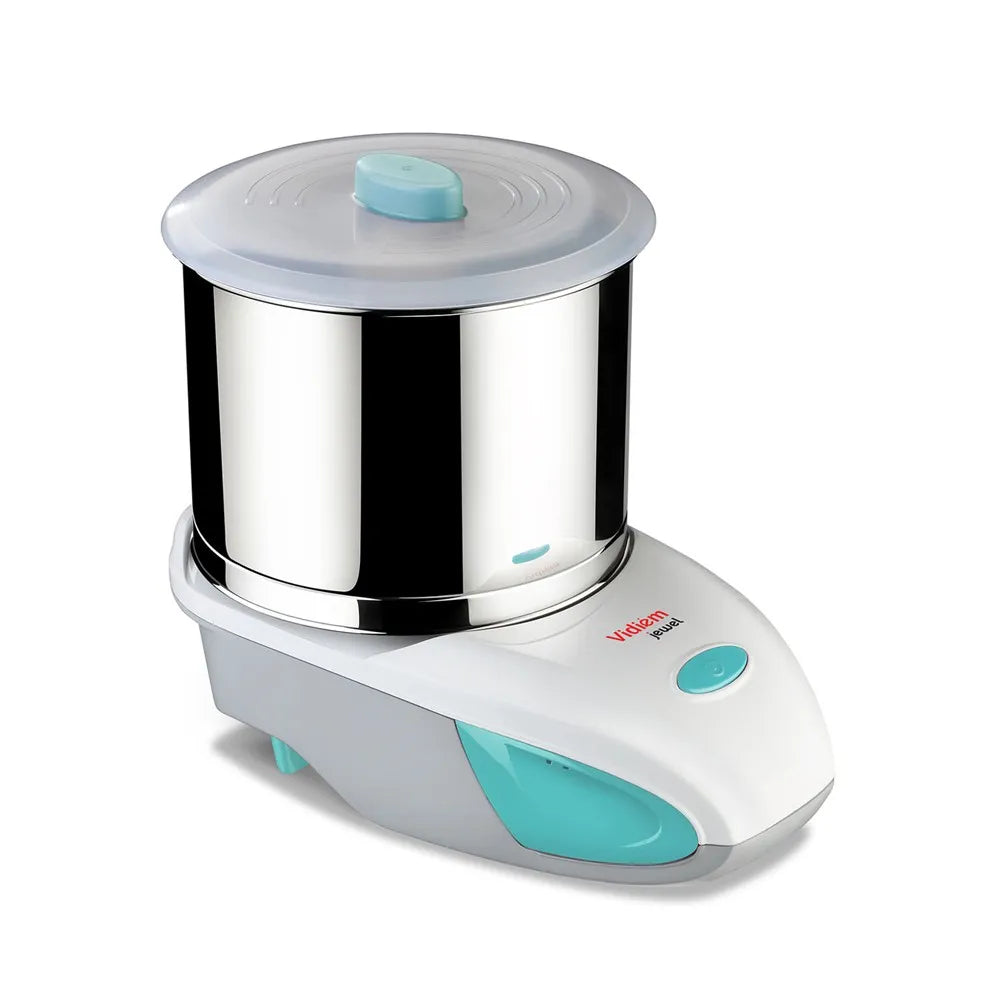 Vidiem Jewel-ST 2-Liter Wet Grinder Stainless Steel Drum, Stone Rollers, 110-Volt