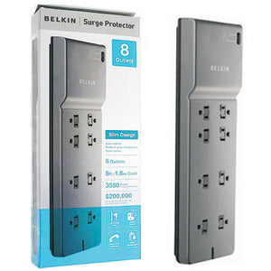 Belkin 8-Outlet Home/Office Surge Protector w/Phone Line + Extended Cord