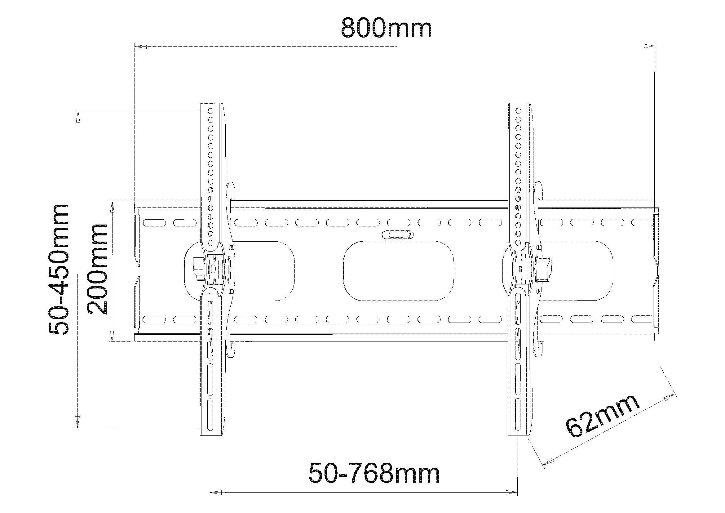 BEST 3-80 inch TV Tilting Wall Mount for Led Lcd Plasma Curved UHD 4K Tv's- Up to 80 inch - Up to 175 lb (80 kg) (BVM-67)