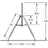 3 ft (90 cm) Tripod with 1.66 in (4.2 cm) Outer Diameter Mast