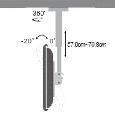 BEST Mounts 23-55 inch TV Ceiling Mount - Up to 100 lb (45 kg) (BCM-107)