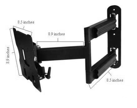 BEST 23-37 inch TV/Monitor Articulating (Swinging) Wall Mount - Up to 75 lb (35 kg) (BEST-802)