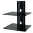 BEST 2-Tier DVD/Receiver/STB Wall Mount Glass Shelf Unit - Up to 44 lb (20 kg) (BEST-DVD-2)