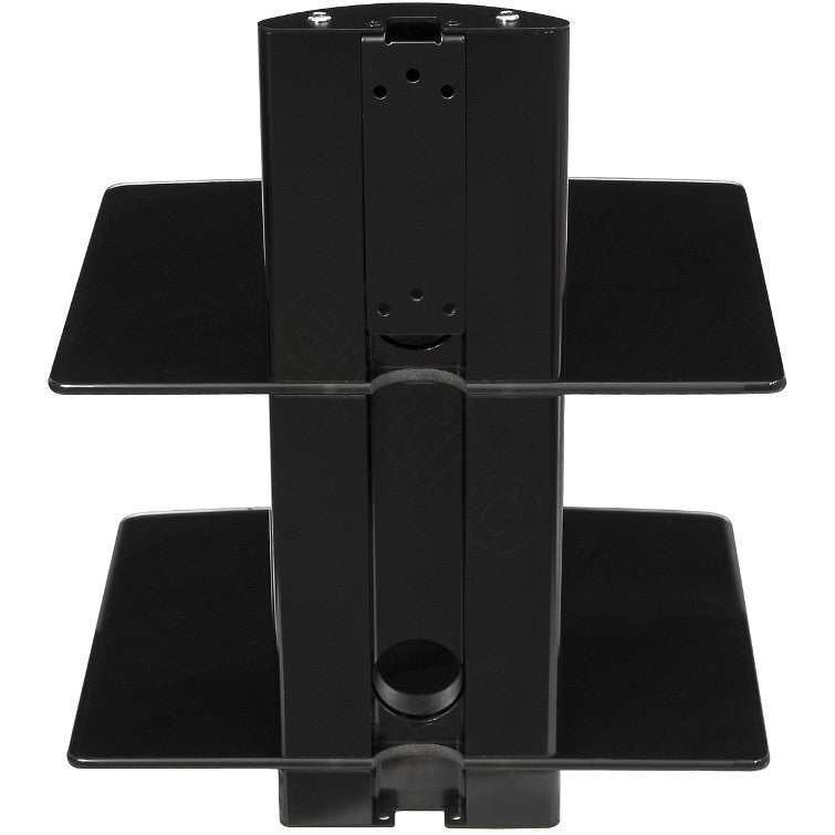 BEST 2-Tier DVD/Receiver/STB Wall Mount Glass Shelf Unit - Up to 44 lb (20 kg) (BEST-DVD-2)