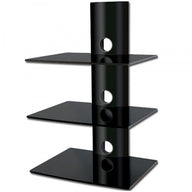 BEST 3-Tier DVD/Receiver/STB Wall Mount Glass Shelf Unit - Up to 66 lb (30 kg) (BEST-DVD-3)
